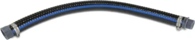 Suction and pressure hose PVC/steel 1" male thread x female thread 12bar 0.9bar black/blue 0.8m type Heavy-Flex Black assembled
