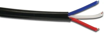 Electrical cable copper black 50m type 3 x 0,75mm² 3 colour coded conductors